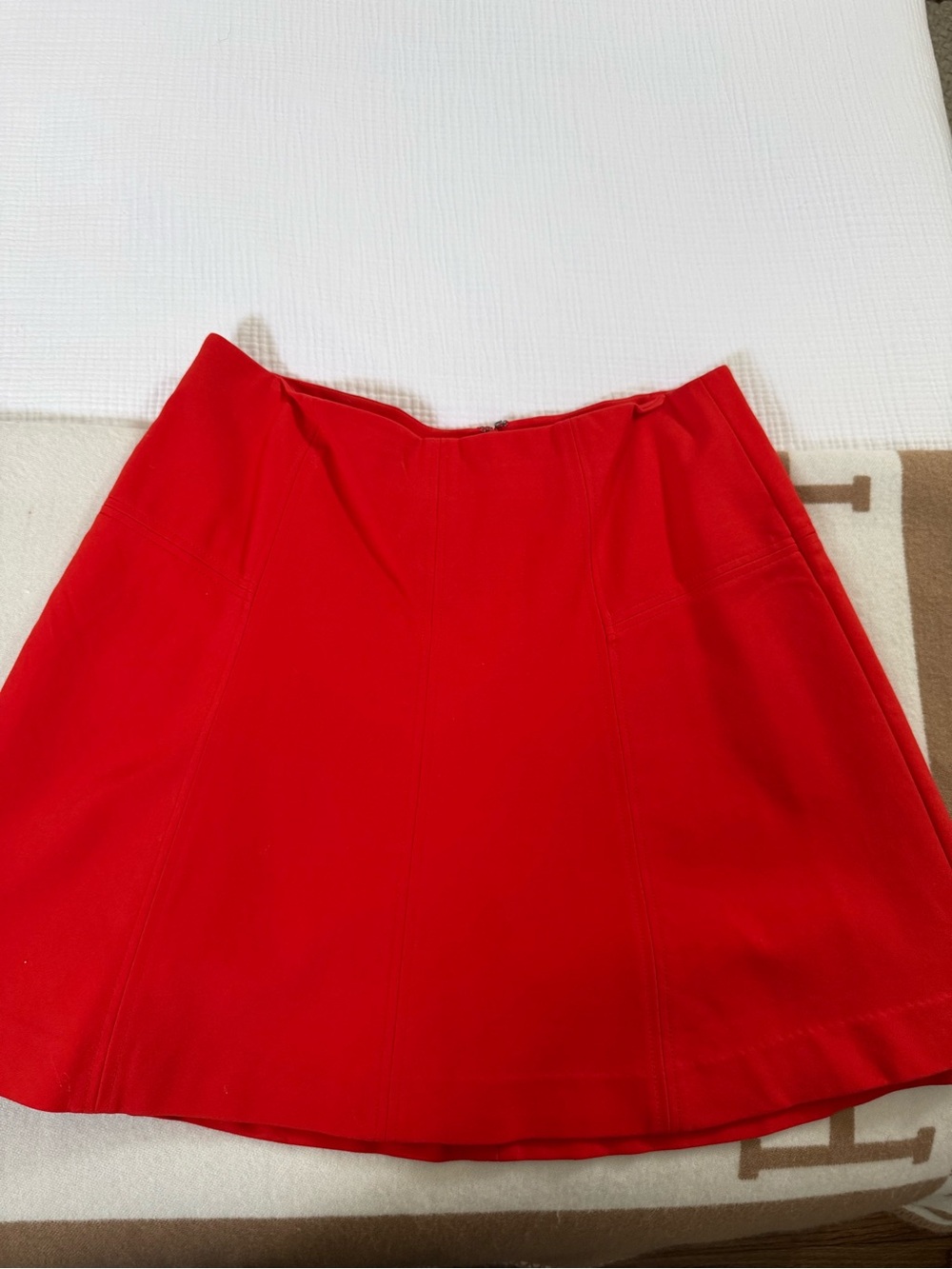 LOFT Bold Red A-Line Skirt